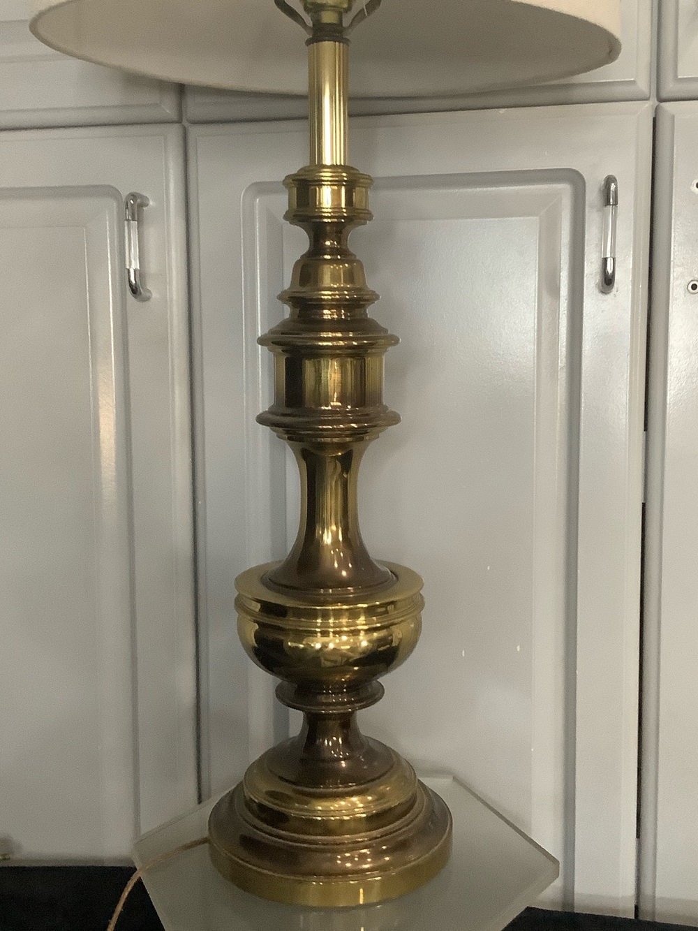 Classic Brass Stifle 24” Table Lamp Vintage - Polished Gold Finish